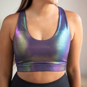 Love Her “Alana” Iridescent Sports Bra - Size Medium